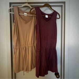 Bundle of (2) Amazon Essentials Studio Terry Rompers